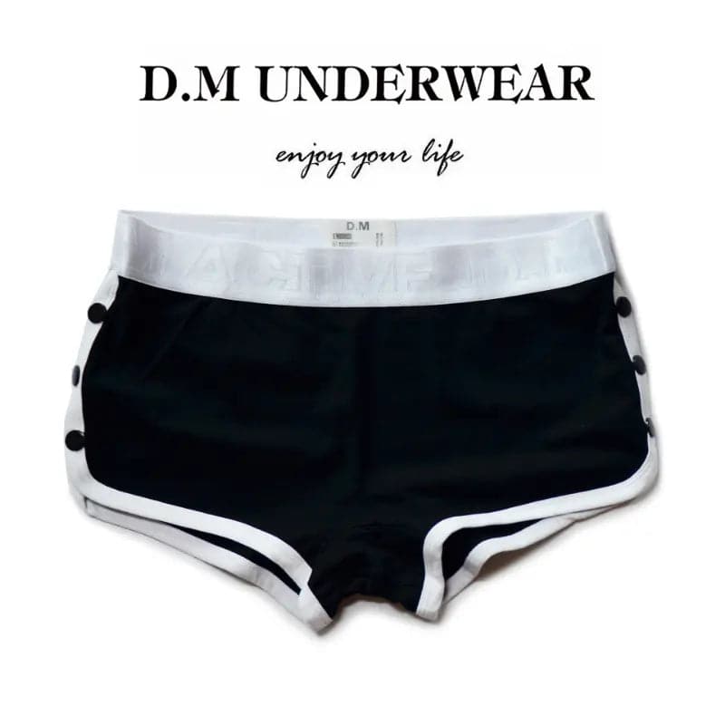 D.m Men's Boxer Briefs Solid Color Buttons D.M UNDERWEAR D.m Men's Boxer Briefs Solid Color Buttons D.M UNDERWEAR