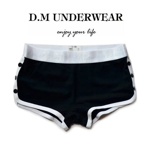 D.m Men's Boxer Briefs Solid Color Buttons D.M UNDERWEAR D.m Men's Boxer Briefs Solid Color Buttons D.M UNDERWEAR