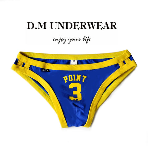 D.M Men's Briefs Letter Sports D.M UNDERWEAR D.M Men's Briefs Letter Sports D.M UNDERWEAR