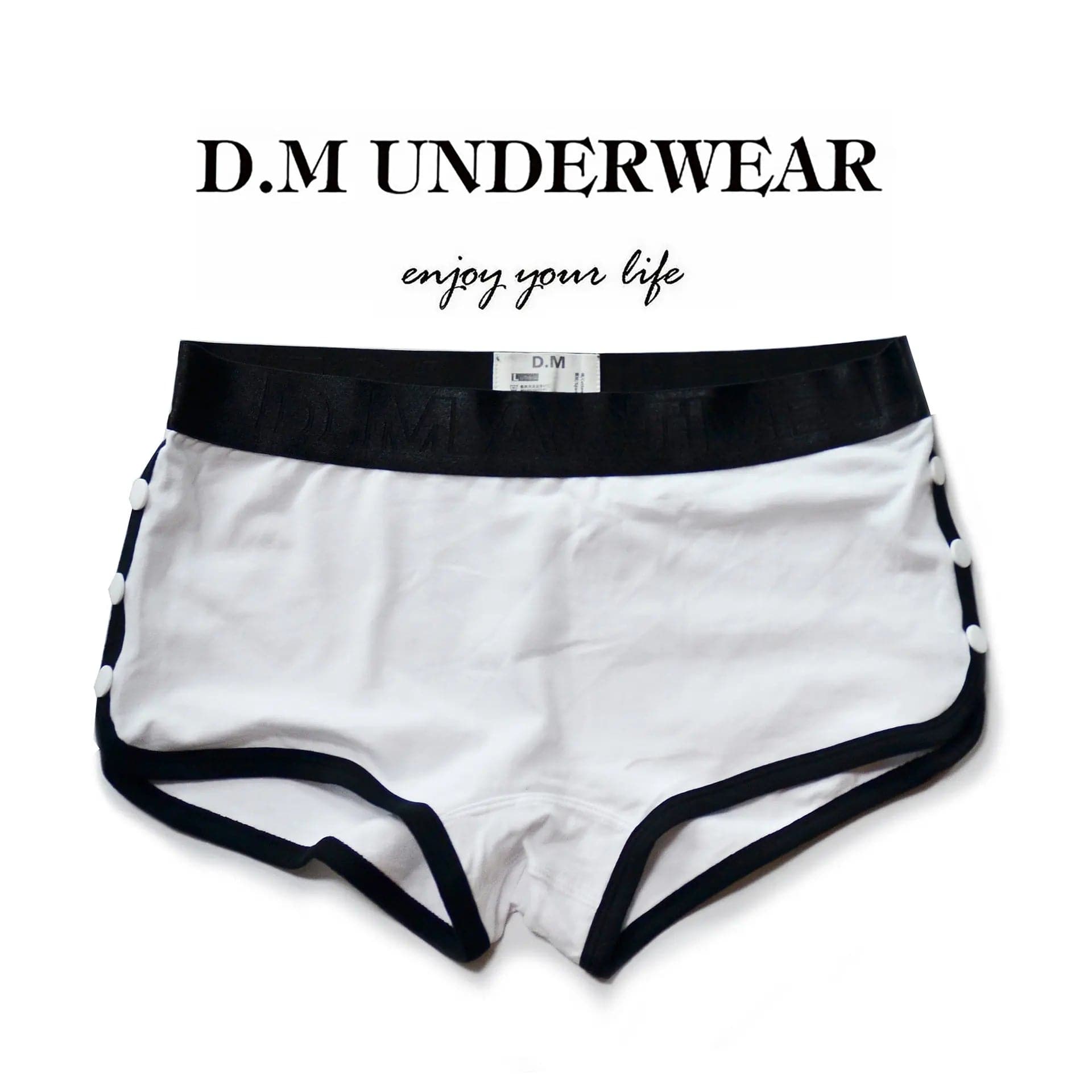 D.m Men's Boxer Briefs Solid Color Buttons D.M UNDERWEAR D.m Men's Boxer Briefs Solid Color Buttons D.M UNDERWEAR