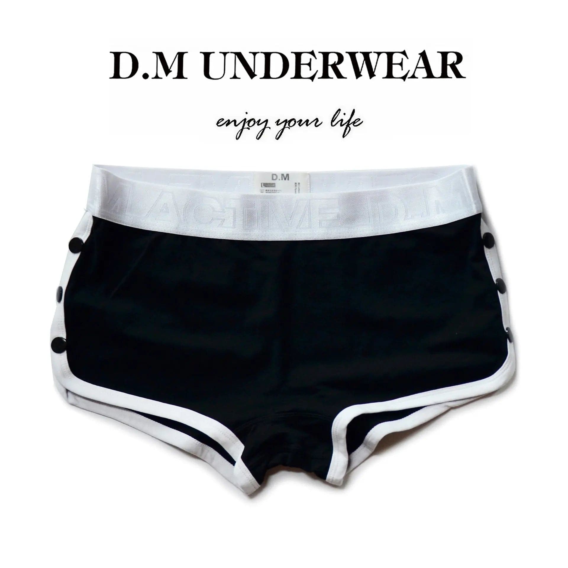 D.m Men's Boxer Briefs Solid Color Buttons D.M UNDERWEAR D.m Men's Boxer Briefs Solid Color Buttons D.M UNDERWEAR