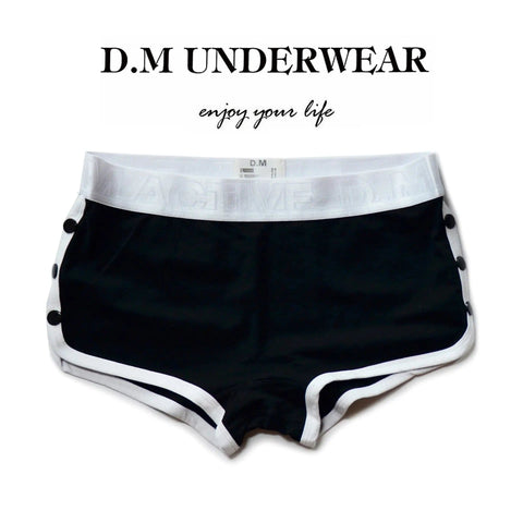 D.m Men's Boxer Briefs Solid Color Buttons D.M UNDERWEAR D.m Men's Boxer Briefs Solid Color Buttons D.M UNDERWEAR