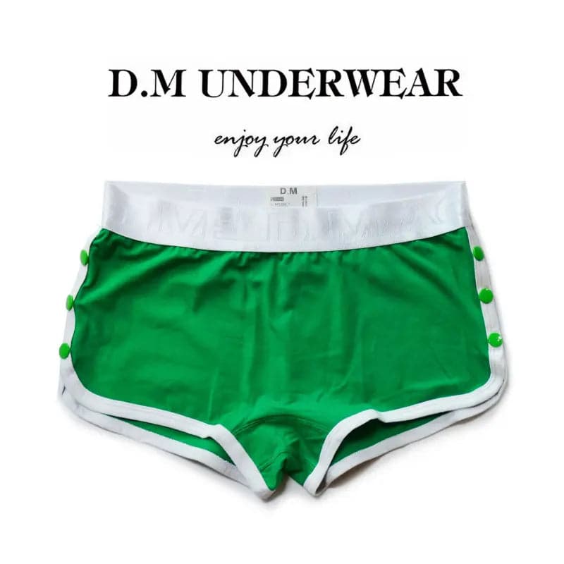 D.m Men's Boxer Briefs Solid Color Buttons D.M UNDERWEAR D.m Men's Boxer Briefs Solid Color Buttons D.M UNDERWEAR