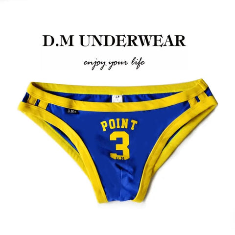 D.M Men's Briefs Letter Sports D.M UNDERWEAR D.M Men's Briefs Letter Sports D.M UNDERWEAR