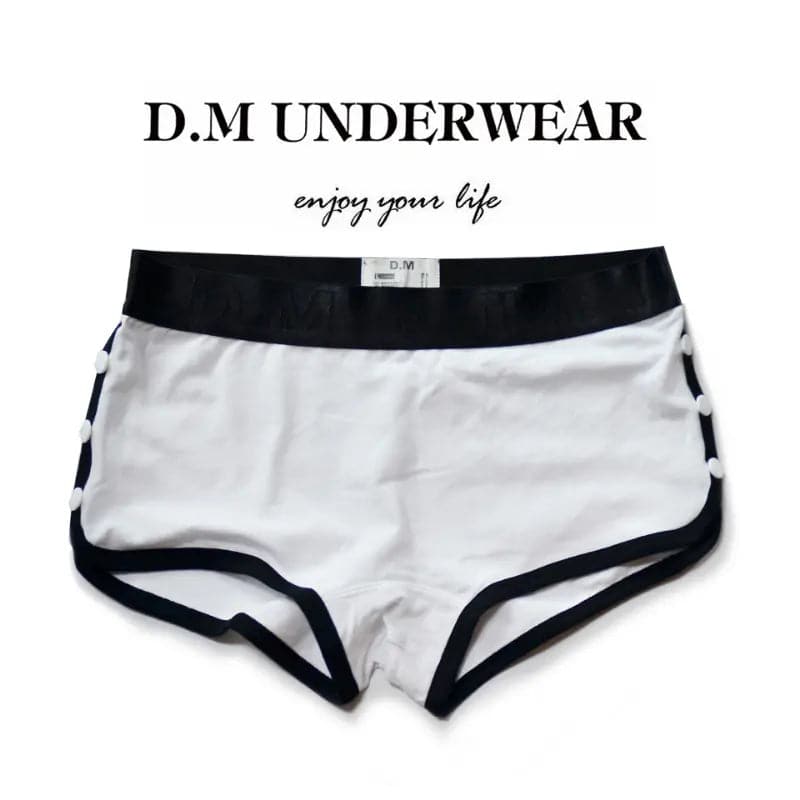 D.m Men's Boxer Briefs Solid Color Buttons D.M UNDERWEAR D.m Men's Boxer Briefs Solid Color Buttons D.M UNDERWEAR