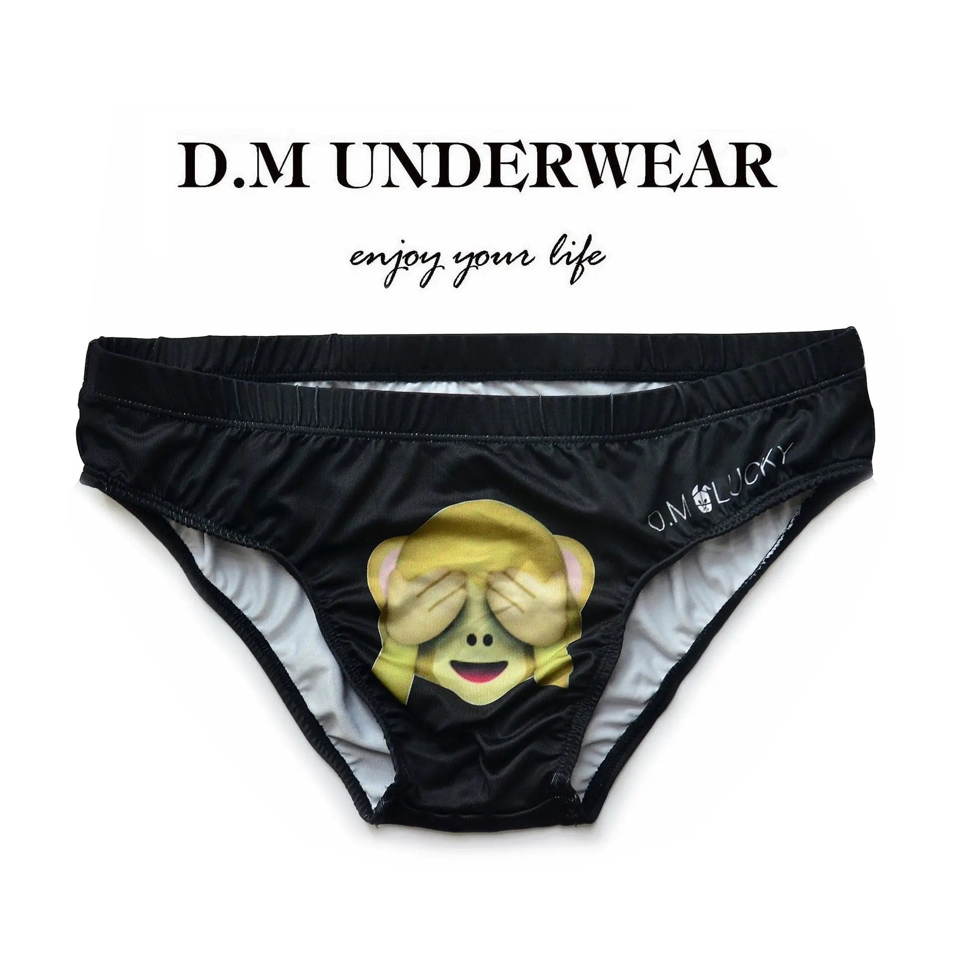 D.M Kitten White Briefs Ice Silk Sports Breathable D.M UNDERWEAR D.M Kitten White Briefs Ice Silk Sports Breathable D.M UNDERWEAR