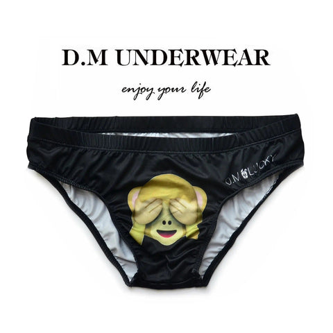 D.M Kitten White Briefs Ice Silk Sports Breathable D.M UNDERWEAR D.M Kitten White Briefs Ice Silk Sports Breathable D.M UNDERWEAR