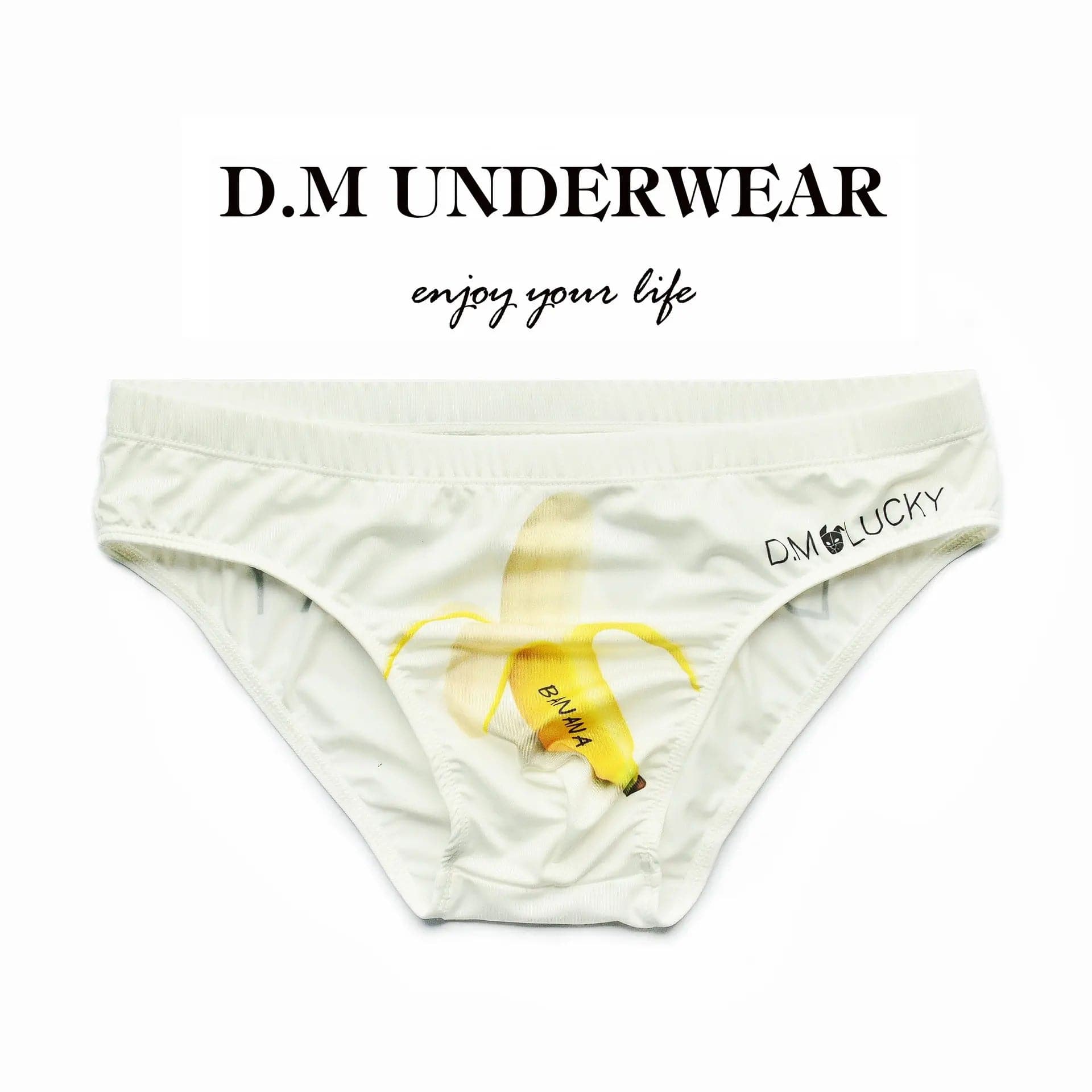 D.M Kitten White Briefs Ice Silk Sports Breathable D.M UNDERWEAR D.M Kitten White Briefs Ice Silk Sports Breathable D.M UNDERWEAR