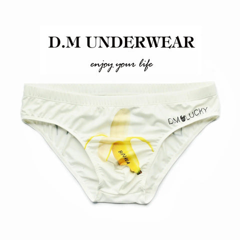 D.M Kitten White Briefs Ice Silk Sports Breathable D.M UNDERWEAR D.M Kitten White Briefs Ice Silk Sports Breathable D.M UNDERWEAR