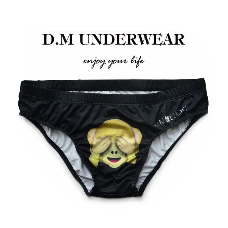 D.M Kitten White Briefs Ice Silk Sports Breathable D.M UNDERWEAR D.M Kitten White Briefs Ice Silk Sports Breathable D.M UNDERWEAR