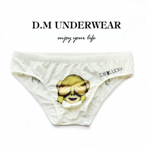 D.M Kitten White Briefs Ice Silk Sports Breathable D.M UNDERWEAR D.M Kitten White Briefs Ice Silk Sports Breathable D.M UNDERWEAR