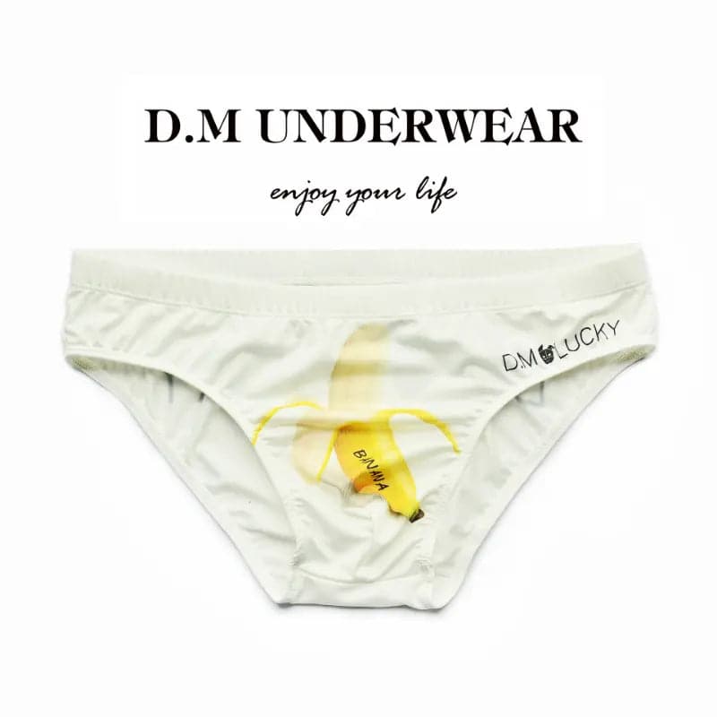 D.M Kitten White Briefs Ice Silk Sports Breathable D.M UNDERWEAR D.M Kitten White Briefs Ice Silk Sports Breathable D.M UNDERWEAR