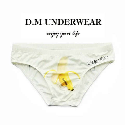 D.M Kitten White Briefs Ice Silk Sports Breathable D.M UNDERWEAR D.M Kitten White Briefs Ice Silk Sports Breathable D.M UNDERWEAR