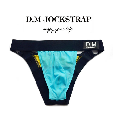 D.M Men's Underwear Low Waist Mesh Thong D.M UNDERWEAR