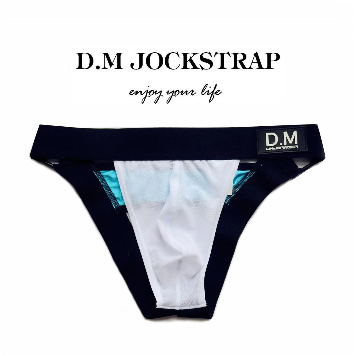 D.M Men's Underwear Low Waist Mesh Thong D.M UNDERWEAR
