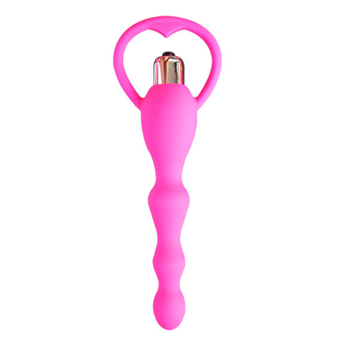 Pull bead silicone anal plug G-spot stick