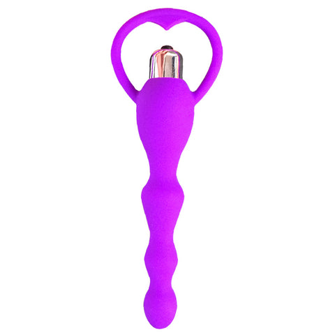 Pull bead silicone anal plug G-spot stick