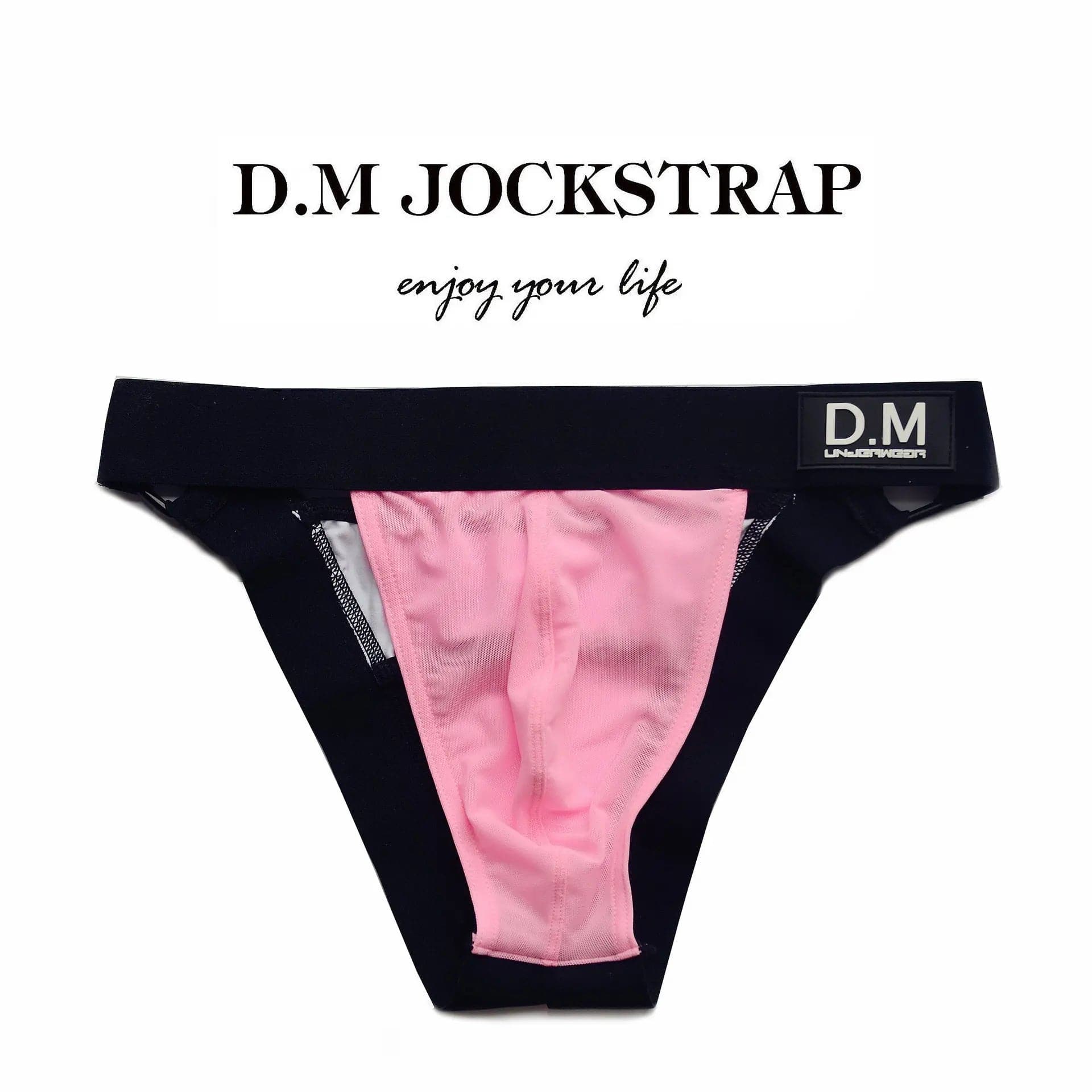 D.M Men's Underwear Low Waist Mesh Thong D.M UNDERWEAR