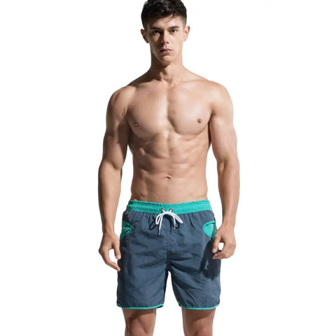 DESMIIT Men's Four-Point Beach Pants Quick-Drying Waterproof Loose Casual DESMIIT