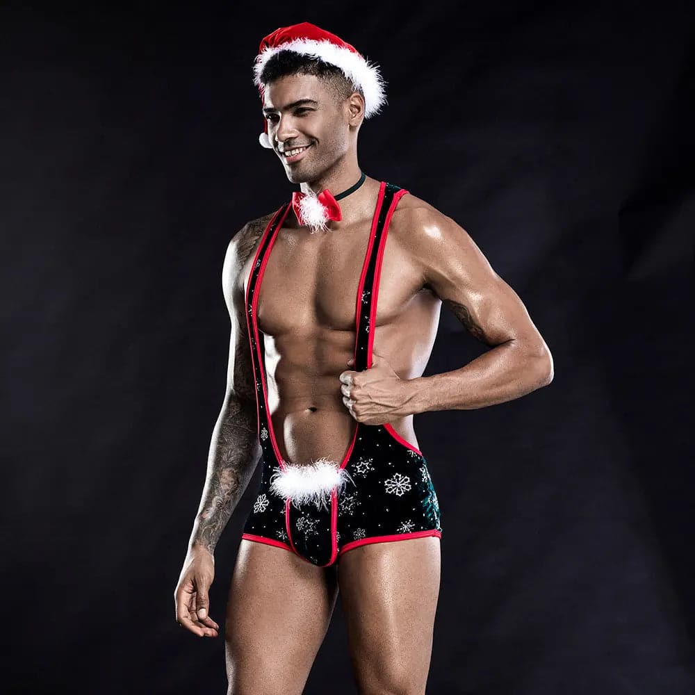 DM Lingerie Bodysuit Christmas Costume for Men D.M UNDERWEAR