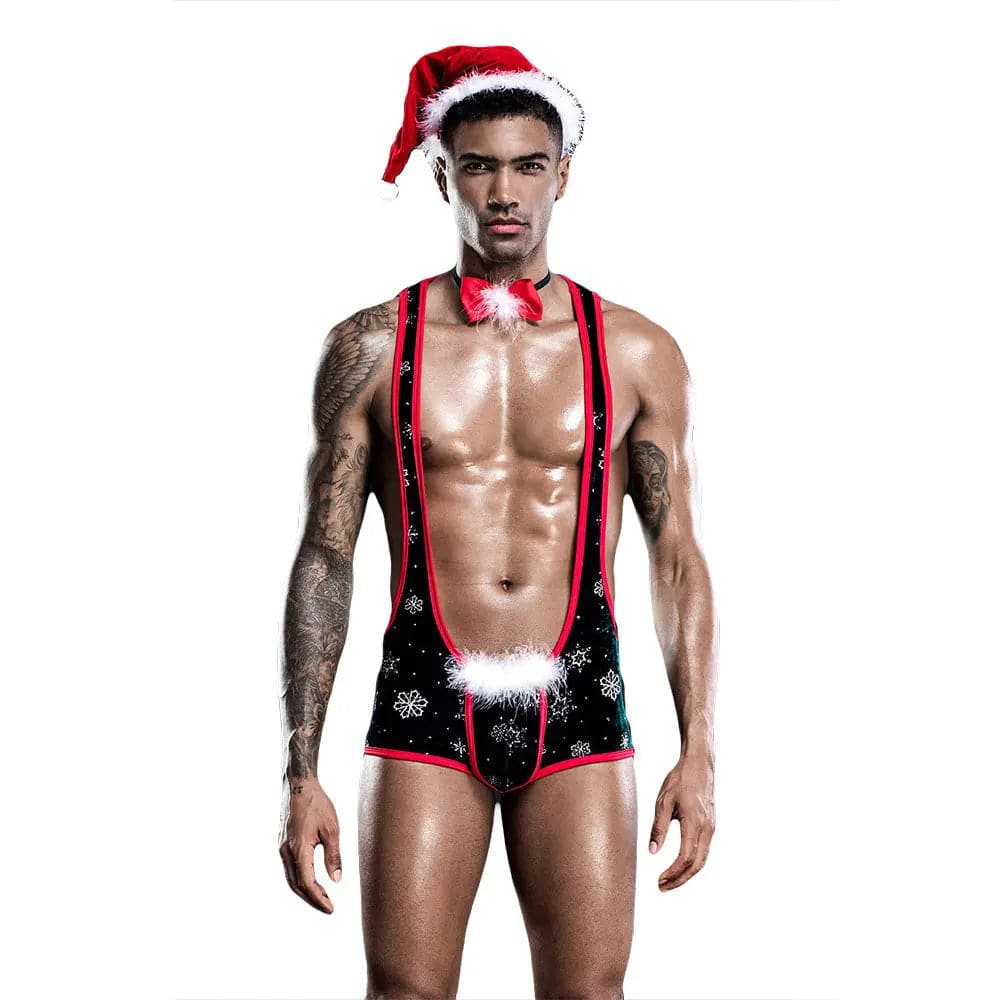 DM Lingerie Bodysuit Christmas Costume for Men D.M UNDERWEAR