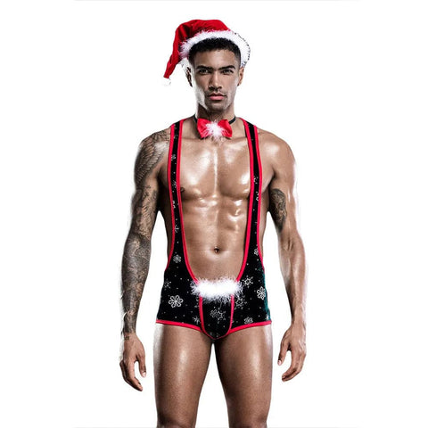 DM Lingerie Bodysuit Christmas Costume for Men D.M UNDERWEAR