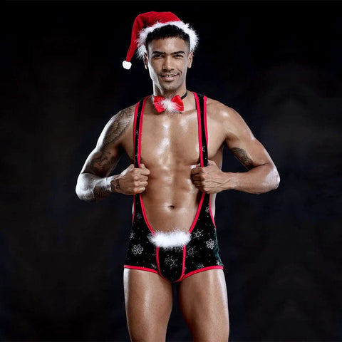 DM Lingerie Bodysuit Christmas Costume for Men D.M UNDERWEAR