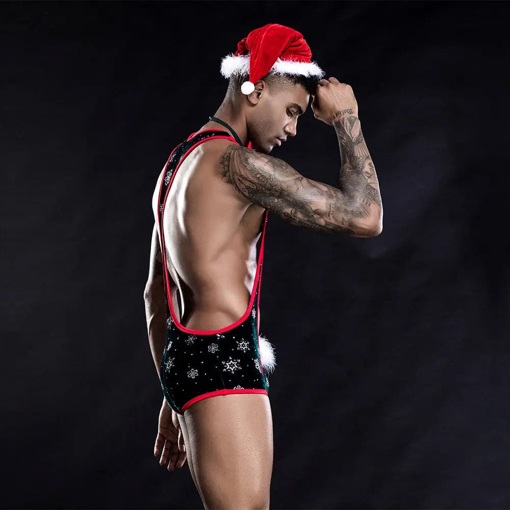 DM Lingerie Bodysuit Christmas Costume for Men D.M UNDERWEAR