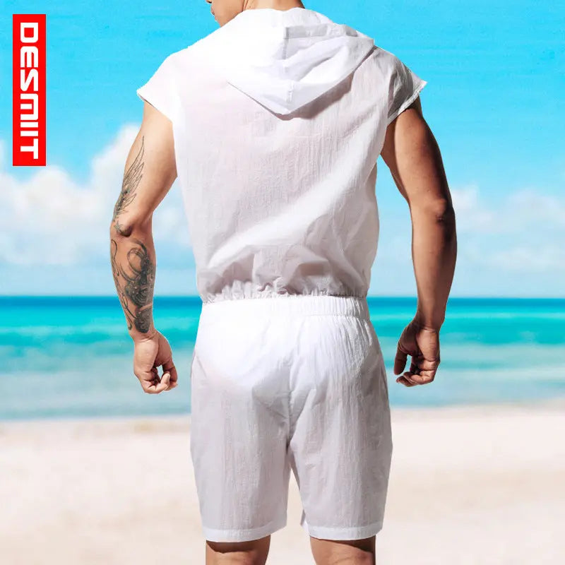 DESMIIT Summer Men's Thin Sleeveless Sun-Protective Clothing DESMIIT