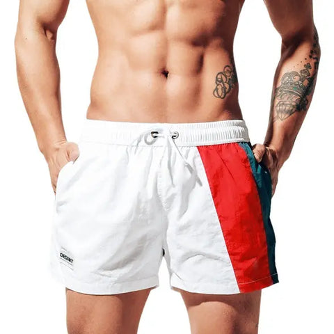 DESMIIT Men's Boxer Loose Swim Shorts Quick-Drying Beach Pants DESMIIT