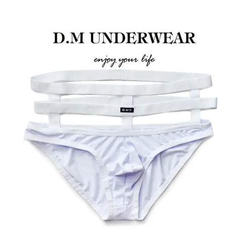 D.M Men's Briefs Milk Silk Solid Color D.M UNDERWEAR