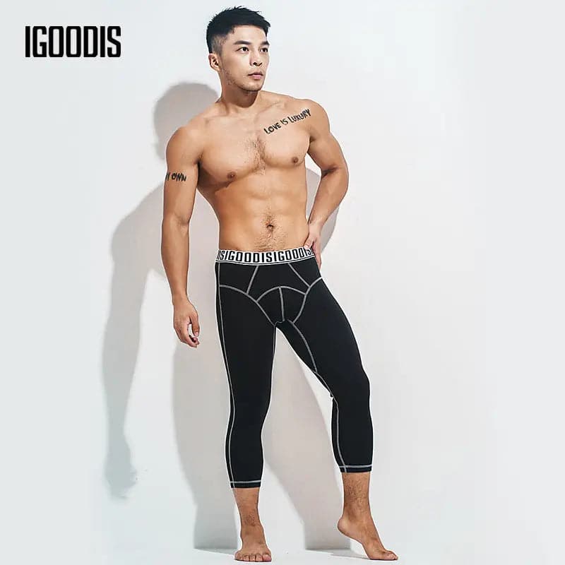 IGOOIDS Fleece-Lined Warm Pants Stretch D.M UNDERWEAR