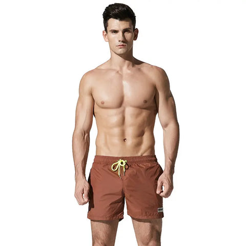 Desmiit Solid Color Shorts Seaside Swimming Trunks D.M UNDERWEAR