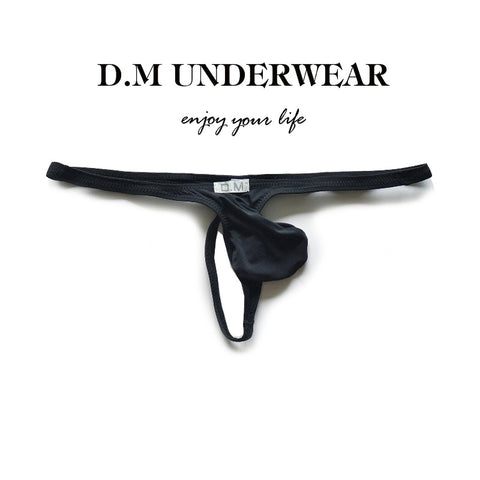Men's Sheer Sexy Thong Underwear - Microfiber Low Rise G-String with Pouch