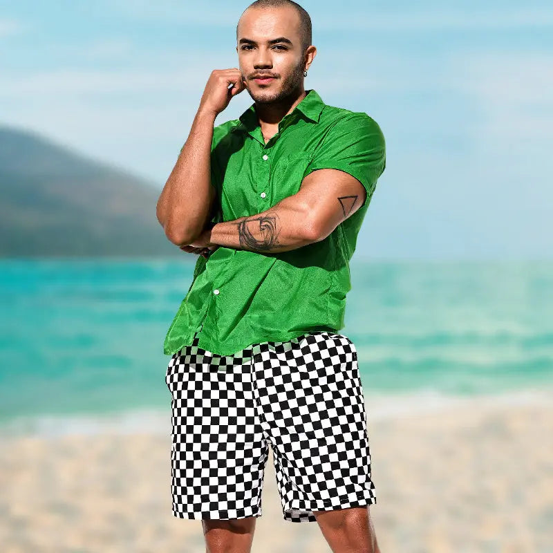 Desmiit Men's Beach Pants Breathable Shorts D.M UNDERWEAR