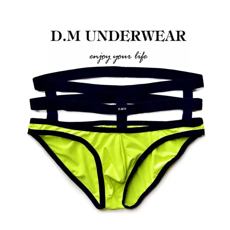 D.M Men's Briefs Milk Silk Solid Color D.M UNDERWEAR