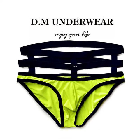 D.M Men's Briefs Milk Silk Solid Color D.M UNDERWEAR