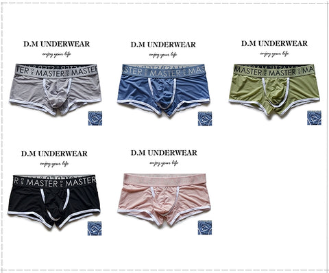 D.M Men's Boxers Breathable Ice Silk Quick-Drying Gun Egg Separation