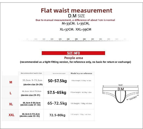D.M Men’s Sheer Lace Trim Underwear - Low-Rise Thong