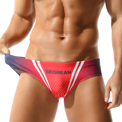 SEOBEAN Printed Swimming Trunks for Men