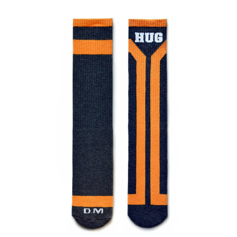 D.M Color Block High Socks - Soccer Football Socks Thick Terry Cotton Crew
