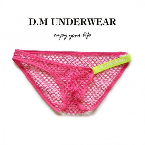 D.M Men's Panties Sexy Mesh Briefs