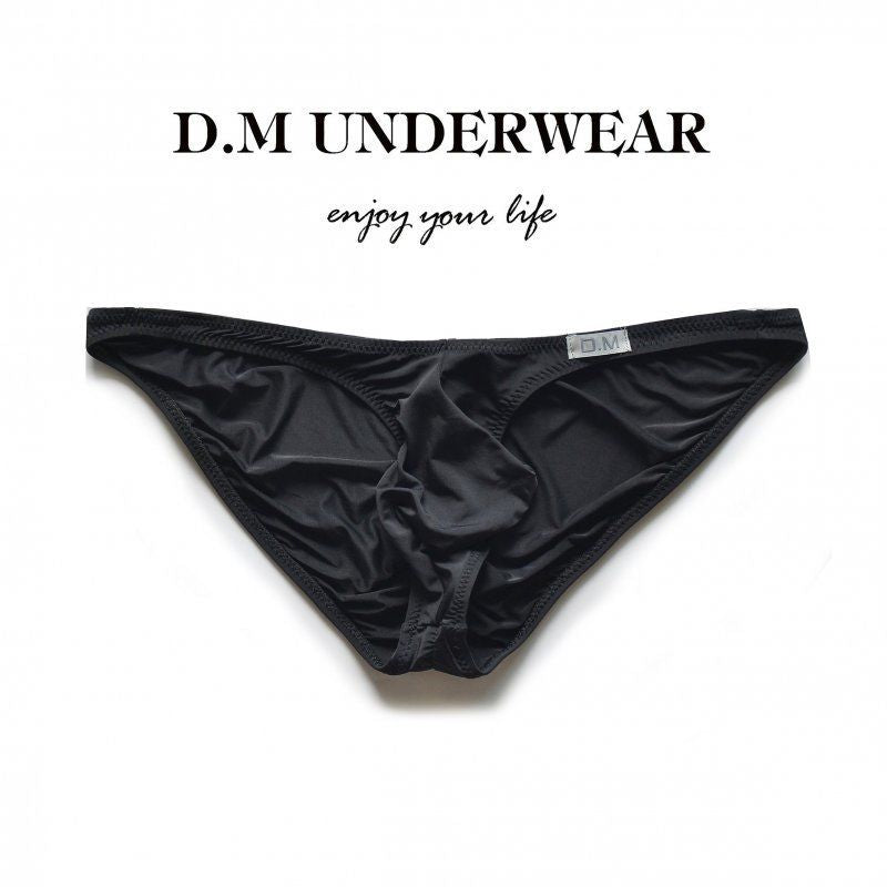 D.M Butt Lift Men's Briefs - Low Rise Icy Silk Underwear Tummy Control