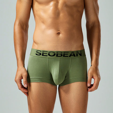 SEOBEAN men's low-rise sexy boxers