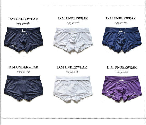 D.M solid color sexy trendy denim boxers