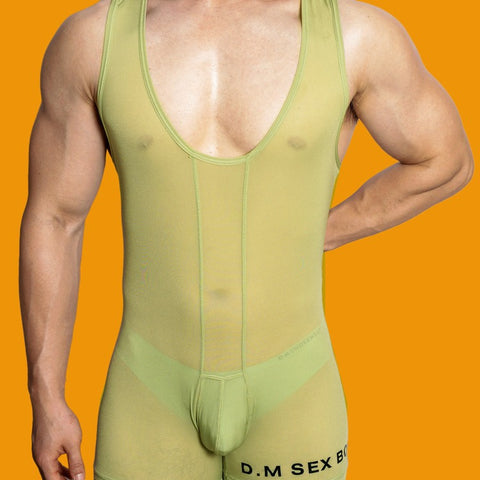 D.M Men's onesie ice silk breathable mesh