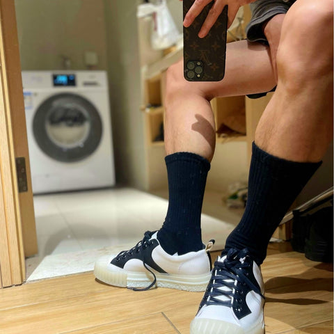 D.M Cotton Crew Socks– Breathable Sport Socks with Cushioned Sole