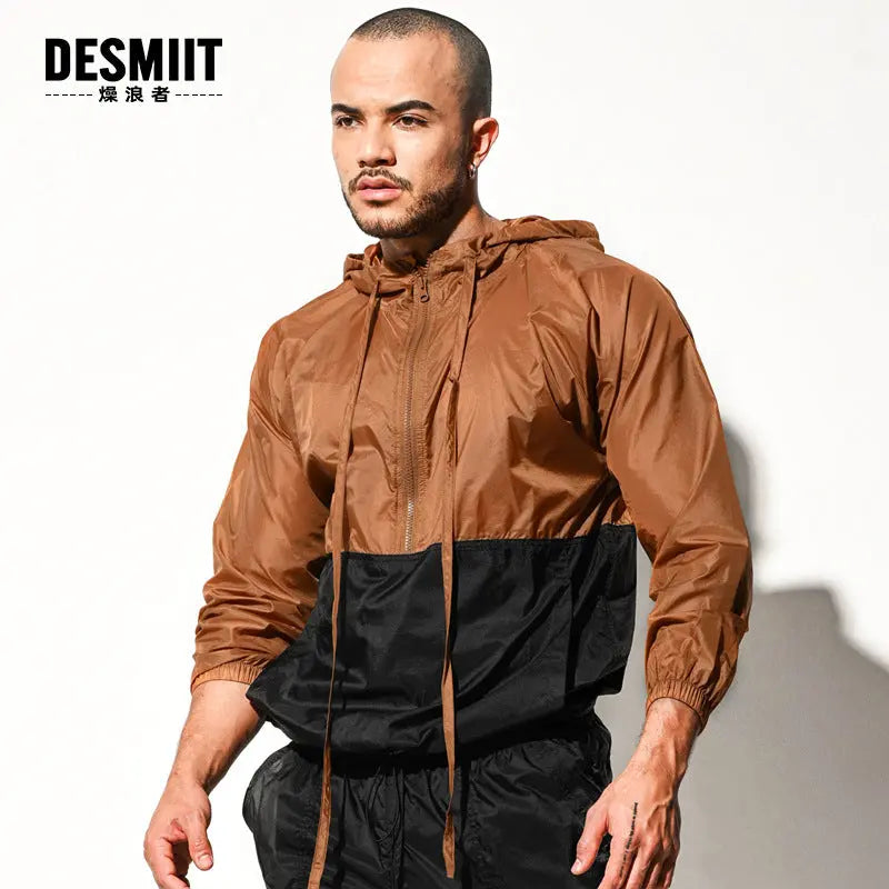 DESMIIT Men's Summer Sun Protective Clothes Sports Beach Jacket DESMIIT