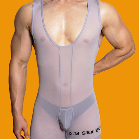 D.M Men's onesie ice silk breathable mesh