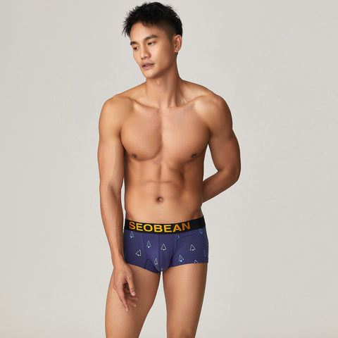 Seobean Christmas Men's Boxer Briefs Letter Print